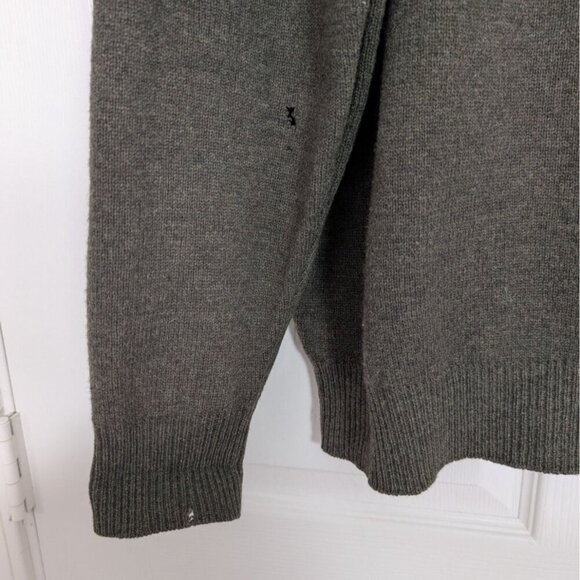 Beretta Lambswool 1/4 Zip Sweater Mens Size XL Dark Green Elbow Patches Pullover - Picture 3 of 16